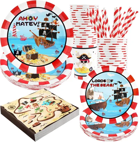 Miniatura 16 de Suministros de fiesta para Carnaval Decoraciones, juego de platos y servilletas de papel con temática de circo para cumpleaños con tazas y pajitas