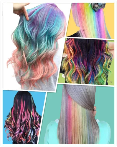 Miniatura 4 de Extensiones de cabello sintético lacio y sintético con clip de 24 pulgadas, para mujeres y niñas, regalo para fiestas, cosplay, rosa