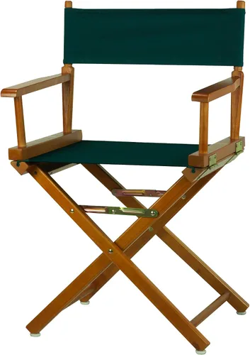 Miniatura 37 de Casual Home - Silla de director de 24 in, marco de roble miel, con lona color verde cazador, altura de mostrador Marco de roble miel - Madera maciza