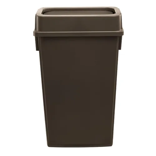 Miniatura 23 de Cubo de basura rectangular de plástico negro de 16 galones, perfecto para cocina, oficina