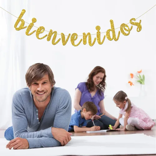 Miniatura 3 de Cartel de Bienvenidos - Decoración de fiesta mexicana de bienvenida - Cartel español para decoración de fiesta en el hogar - Suministros
