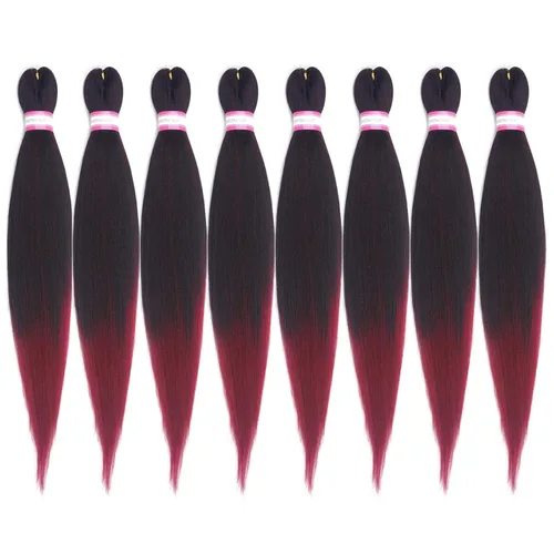 Miniatura 46 de Extensiones de cabello para trenzar preestiradas, color negro, 12 pulgadas, 8 paquetes de cabello natural para trenzar, fácil trenza, ajuste de agua