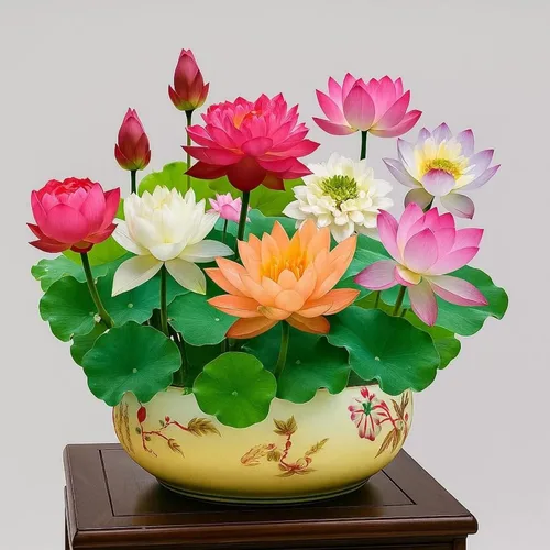 Miniatura 3 de Más de 30 tazones de semillas de loto bonsái para plantar semillas de flores de lirio acuático, semillas de plantas sin OMG, semillas de jardín