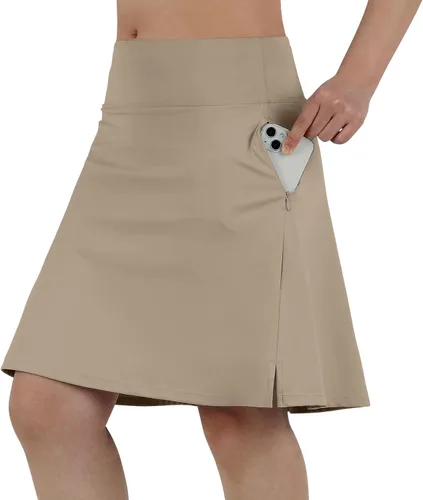 Miniatura 64 de ANIVIVO Faldas pantalón para mujer de 20 pulgadas de longitud a la rodilla, faldas deportivas de pickleball para tenis, golf y pickleball