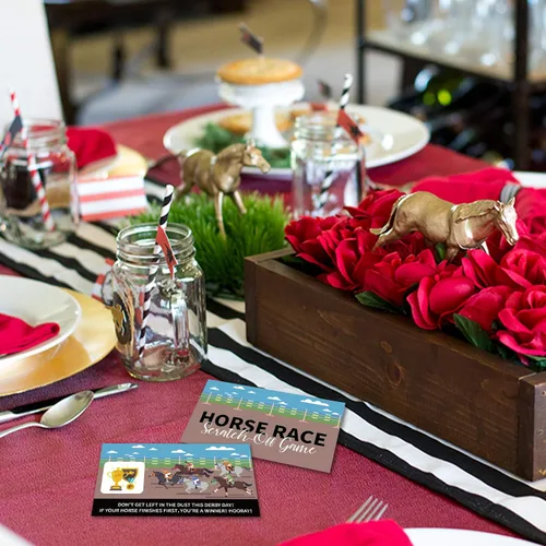 Miniatura 3 de 44 tarjetas para raspar el Kentucky Horse Derby – Juego de carreras de caballos suministros para fiestas