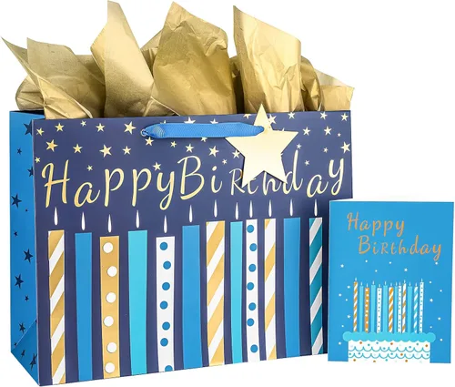 Miniatura 11 de MAYPLUSS Bolsa de regalo grande de Pascua de 13 pulgadas con tarjeta de felicitación y papel de seda, pollos rosados, letras de Pascua, bolsa