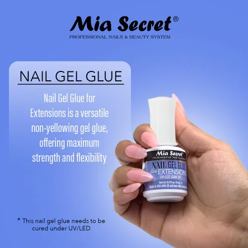 Miniatura 3 de MIA SECRET PEGAMENTO DE GEL DE UÑAS DE 0.5 Floz PARA EXTENSIONES UV-LED SOAK OFF