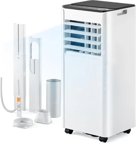 EUHOMY Aire acondicionado portátil de 10,000 BTU, unidad de CA portátil 3 en 1 con refrigeración, deshumidificador, ventilador, modo de suspensión