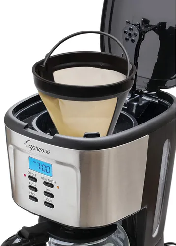 Miniatura 2 de Capresso Cafetera de 12 tazas con jarra de vidrio, acero inoxidable y negro 416.05