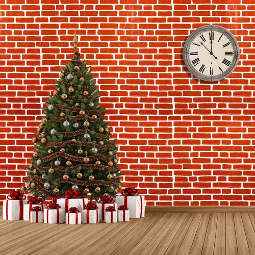 Miniatura 5 de Chuangdi 2 piezas de telón de fondo de pared de piedra de 4.5 x 9 pies, decorado de escena de pared de piedra, papel tapiz, cortinas, puerta, mantel