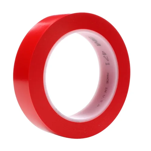 Miniatura 14 de 3M Cinta de vinilo 471, 1/4 pulgadas x 36 yardas, roja, 1 rollo, cinta roja para piso, alternativa de pintura para marcado de piso, distanciamiento