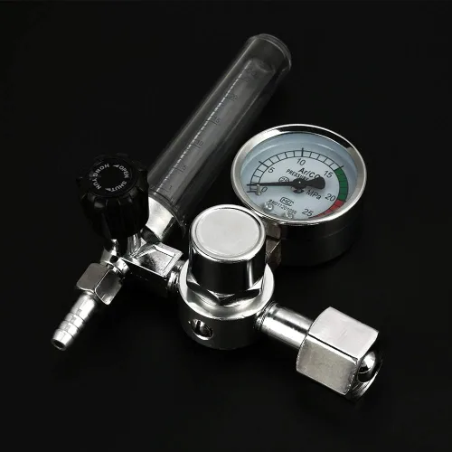 Miniatura 9 de YWBL-WH Válvula reductora de presión de filtro, 0-25MPa 5/8 "Regulador de presión del medidor de argón para soldadura Mig Tig, válvula reductora