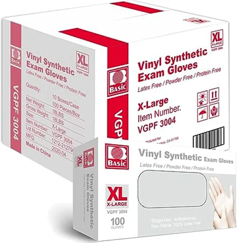 Guantes desechables del vinilo, claros, guantes disponibles libres del látex del polvo
