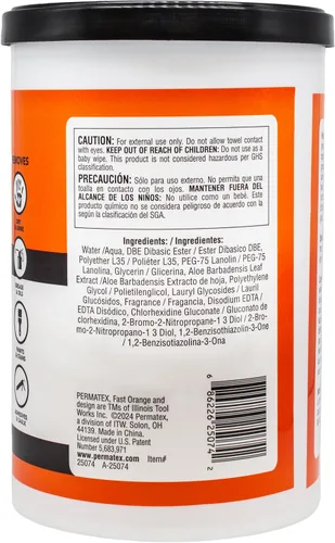Miniatura 2 de Toallas de Limpieza de Alta Resistencia Fast Orange Eliminan Grasa Dura, Mugre, Pintura, Resinas, Pegamento y Más, para Manos, Herramientas