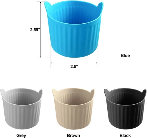 Miniatura 4 de 8 piezas de moldes de silicona de grado alimenticio de primera calidad, accesorios antiadherentes para freidora de aire, moldes para huevos