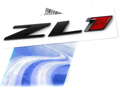 Miniatura 4 de 1 pieza de emblema ZL1 negro OEM ZL1 letra trasera lateral Zl1 puerta compatible con Zl1 1LE Ss Rs (negro mate)