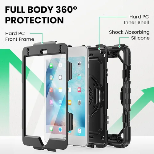Miniatura 5 de SEYMAC para iPad mini 5/ Mini 4 Funda de 7.9 Pulgadas, Funda Protectora de Cuerpo Completo Resistente a Golpes con Protector de Pantalla, Soporte
