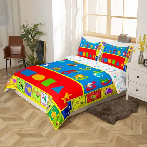 Miniatura 9 de Capybaras - Juego de funda de edredón tamaño individual, juego de ropa de cama para niños y niñas, diseño de zoológico de dibujos animados, juego