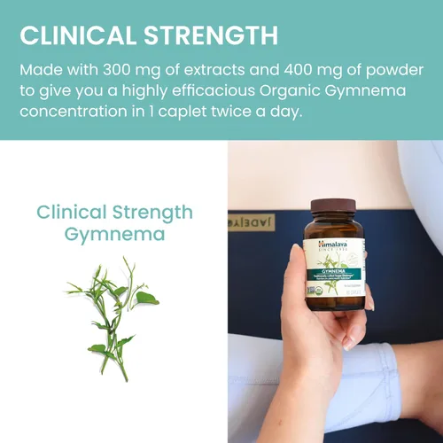 Miniatura 7 de Himalaya Organic Gymnema Sylvestre – Apoyo al metabolismo de la glucosa a base de hierbas – USDA orgánico, sin OMG, vegano, sin gluten, sin