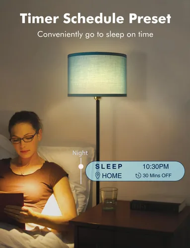 Miniatura 6 de YHW Lámparas de pie para sala de estar compatibles con Alexa Google, lámpara de pie lámparas altas para sala de estar, dormitorio, oficina, aula