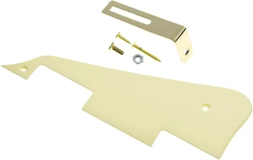 Miniatura 37 de KAISH Golpeador de guitarra LP blanco envejecido de 3 capas con soporte cromado para Epiphone Les Paul