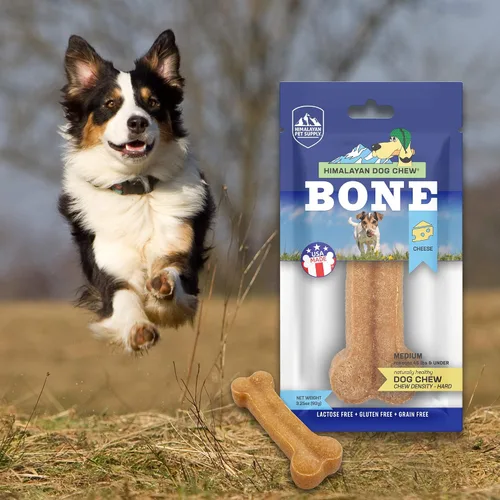 Miniatura 5 de Himalayan Pet Supply - Hueso masticable para perros, mediano, duradero, sin manchas, rico en proteínas, bajo olor, 100% natural, saludable y seguro