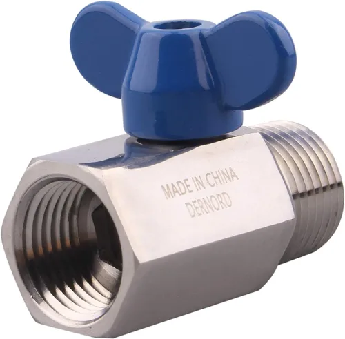 Miniatura 11 de DERNORD Válvula de bola de acero inoxidable Mini rosca NPT (1" hembra y macho)