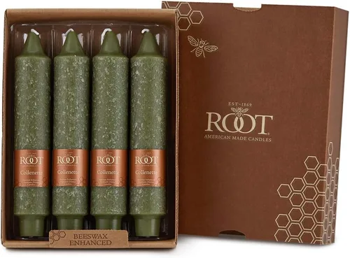 Miniatura 22 de Root Candles Juego de 4 velas sin perfume para cena, sin goteo, con cera de abeja mejorada, Timberline™ Collenette, en caja, de 7 pulgadas