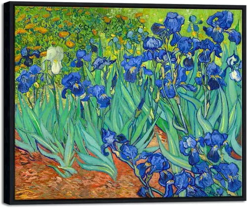 Miniatura 13 de Wieco Art Lienzo enmarcado para pared, impresiones de lirios de Van Gogh, flores famosas, pinturas al óleo, reproducción moderna de lienzo giclée