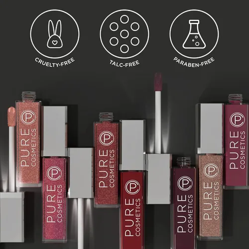 Miniatura 8 de Pure Illumination - Brillo de labios con cepillo aplicador iluminado por LED + espejo lateral, antiadherente, hidratante, brillos labiales