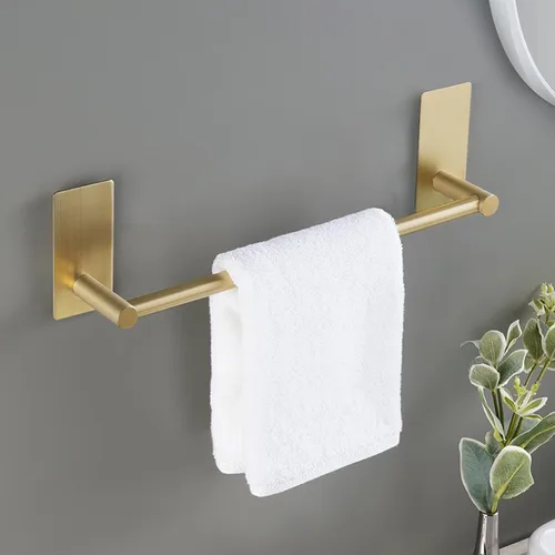 Miniatura 23 de KES Toallero de baño autoadhesivo de 24 pulgadas, no requiere taladro, para colgar toallas de baño, soporte para toallas de baño, acero inoxidable