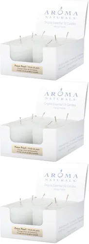 Miniatura 9 de Aroma Naturals Velas votivas con aceite esencial de clavo de naranja y canela, aroma blanco, perla de la paz, 5.5 x 3.75 x 2 pulgadas (paquete de 6)