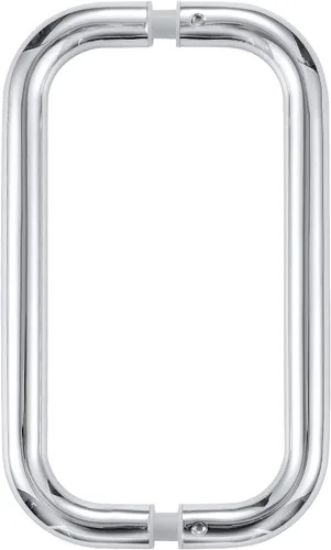 Miniatura 11 de Ranbo Manija tubular de puerta de ducha de oro pulido de 6 pulgadas (CTC), manijas de 3/4 pulgadas de diámetro con arandelas de metal, para vidrio