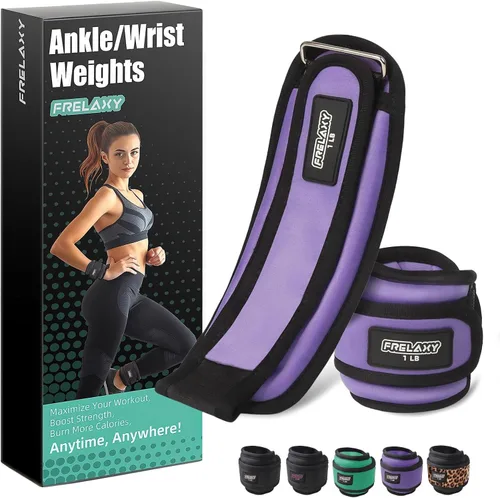 Frelaxy Pesas de Tobillo y Muñeca para Mujeres, Hombres y Niños, Cómodas y Ajustables, Juego de Pesas para Piernas y Brazos para Caminar, Gimnasio,