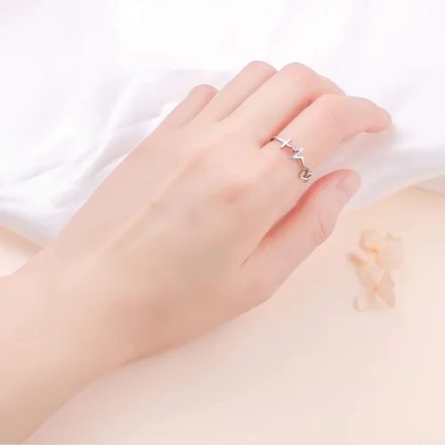 Miniatura 2 de Anillo de plata de ley S925 para mujer, niña, joyería cristiana
