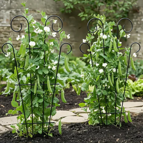 Miniatura 8 de Thealyn Paquete de 4 enrejados de plantas de 23 pulgadas para plantas en maceta, enrejado de jardín de metal para plantas trepadoras, soporte