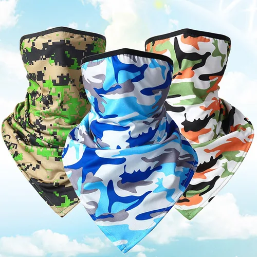 Miniatura 7 de 8 unidades de bandana para la cara con bucles para las orejas, polaina para el cuello, máscara de protección solar al aire libre para hombres