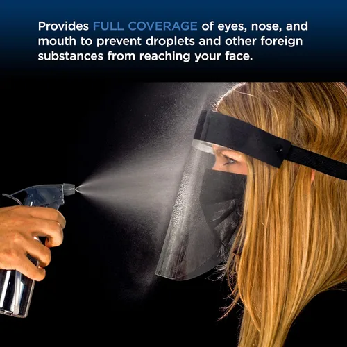 Miniatura 6 de Salon World - Protectores faciales completos con marcos de gafas (paquete de 10), ultra transparentes para proteger los ojos, la nariz, la boca