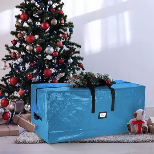 Miniatura 6 de Hearth & Harbor - Bolsa de almacenamiento para árbol de Navidad de 9 pies, bolsa para árbol de Navidad artificial con asas reforzadas, cremallera