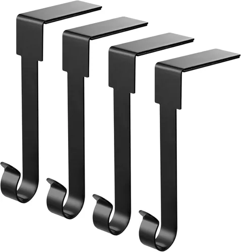 4 piezas soportes para calcetines de Navidad, colgadores de calcetines para repisa, ganchos metálicos para colgar, ganchos para adornos de Navidad,