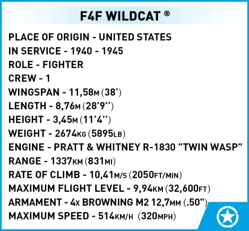 Miniatura 5 de COBI F4F Wildcat (5731)