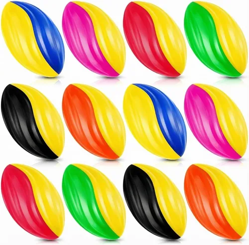 Miniatura 7 de Jerify 12 Mini Balones de Fútbol Americano para Niños de Espuma en Espiral a Granel de 5 Pulgadas Suaves Pequeños Impermeables Pelota de Espuma