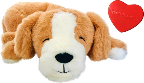 Miniatura 7 de Juguete de peluche con latido del corazón, juguetes calmantes para aliviar la ansiedad para cachorros y gatitos, latido del corazón en una felpa