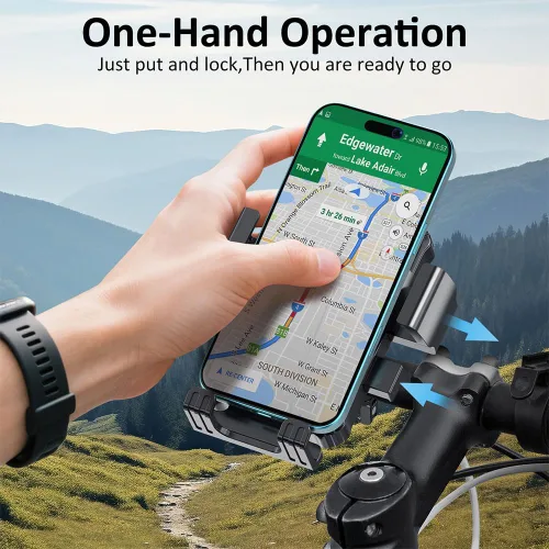 Miniatura 3 de Soporte de teléfono para bicicleta, soporte de teléfono para manubrio para bicicleta y motocicleta, scooter eléctrico, bicicleta de montaña, soporte