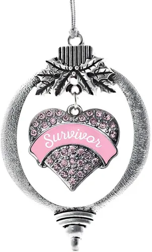 Miniatura 229 de Inspired Silver Adornos festivos de dije de corazón pave de plata con circonitas cúbicas