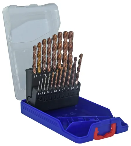 Miniatura 3 de TIVOLY - Juego de 19 brocas metálicas FURIUS de alto rendimiento HSS Ø1 a 0.394 in en incrementos de 0.020 in - Perforación rápida en acero