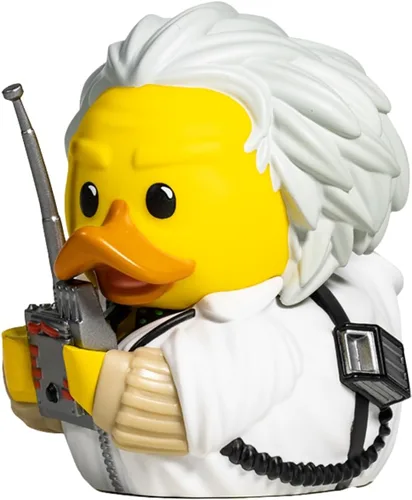 TUBBZ Edición en caja Doc Brown - Figura coleccionable de pato de goma de vinilo - Producto oficial de Volver al Futuro - TV, películas y videojuegos