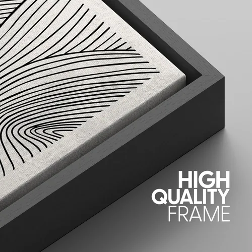 Miniatura 611 de SIGNWIN Lienzo enmarcado para pared, arte con pinceladas de flujo neutro en tonos beige abstractos, ilustraciones, arte moderno, decorativo