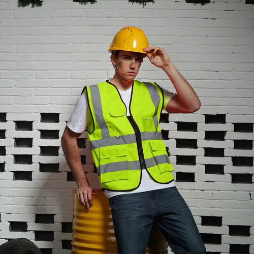 Miniatura 7 de BeautyWill Security Safety Vest High Visibility Reflective Ansi Class 2 Hi Vis Construction Workwear Safety Apperal