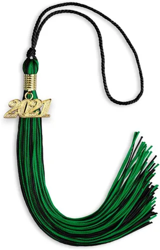 Miniatura 151 de Endea Graduation - Borla de doble color mixto con fecha dorada (negro/dorado antiguo, 2021)
